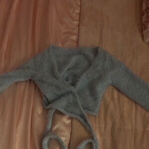 Women's Fuzzy light blue sweater
